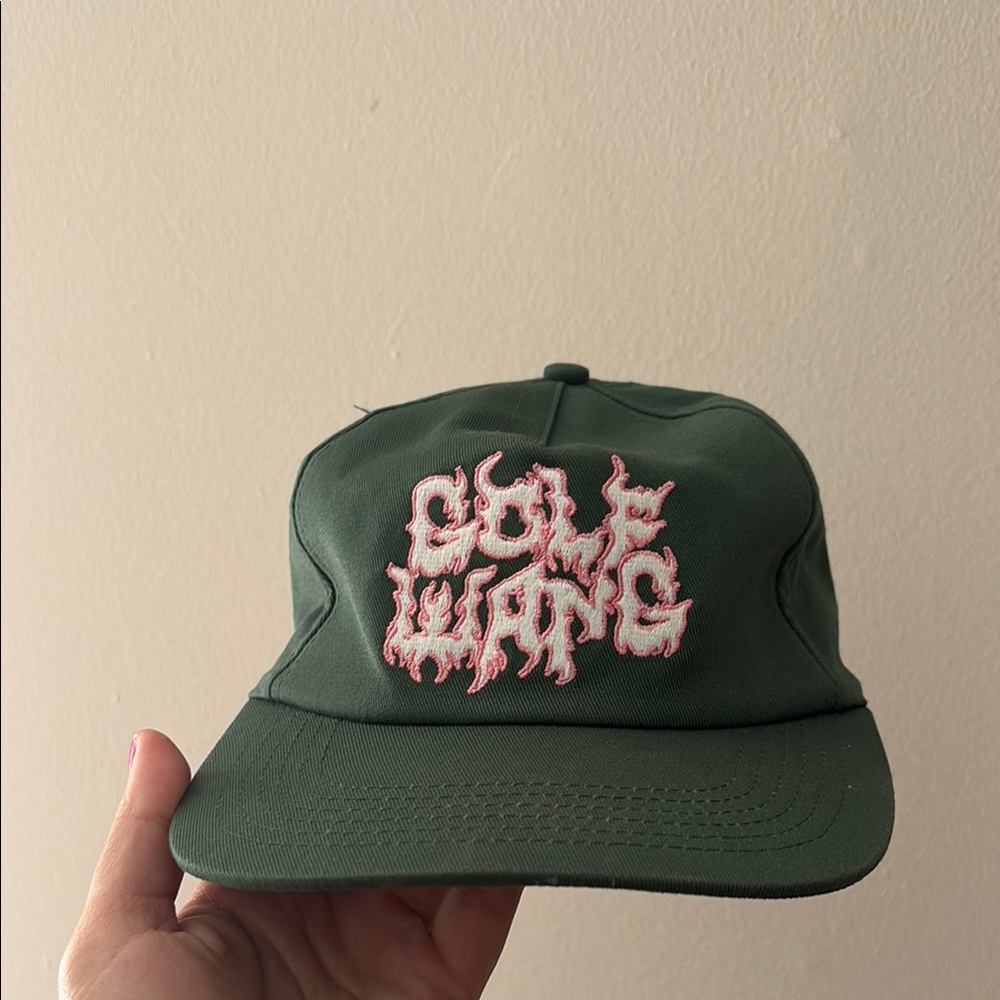 Golf Wang green cap with pink and white embroidery